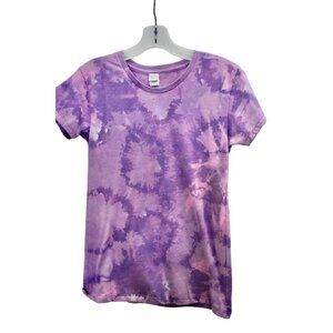 Women's Spectra Purple Custom Bleach Dye T-shirt Size Small
